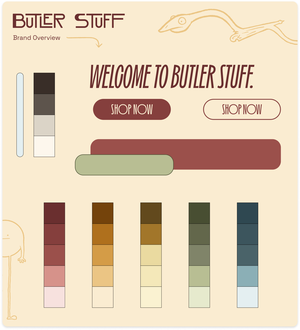 Butler Stuff brand colors