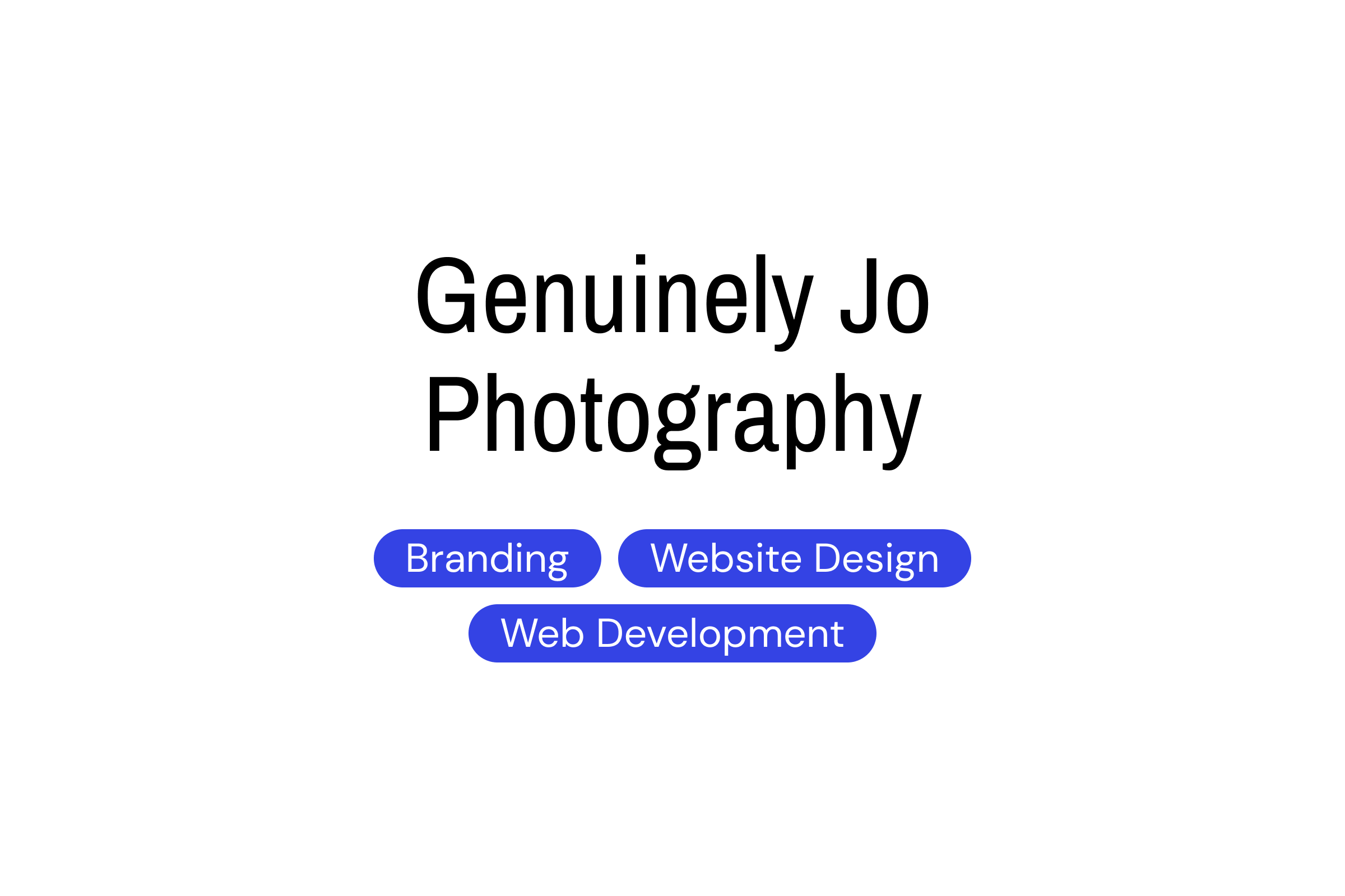 Genuinely Jo Photography | Branding, Website Design, Web Development